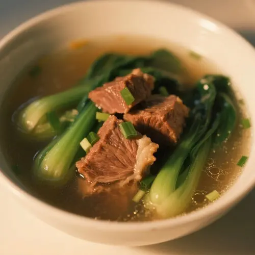 清湯牛腩與菜心